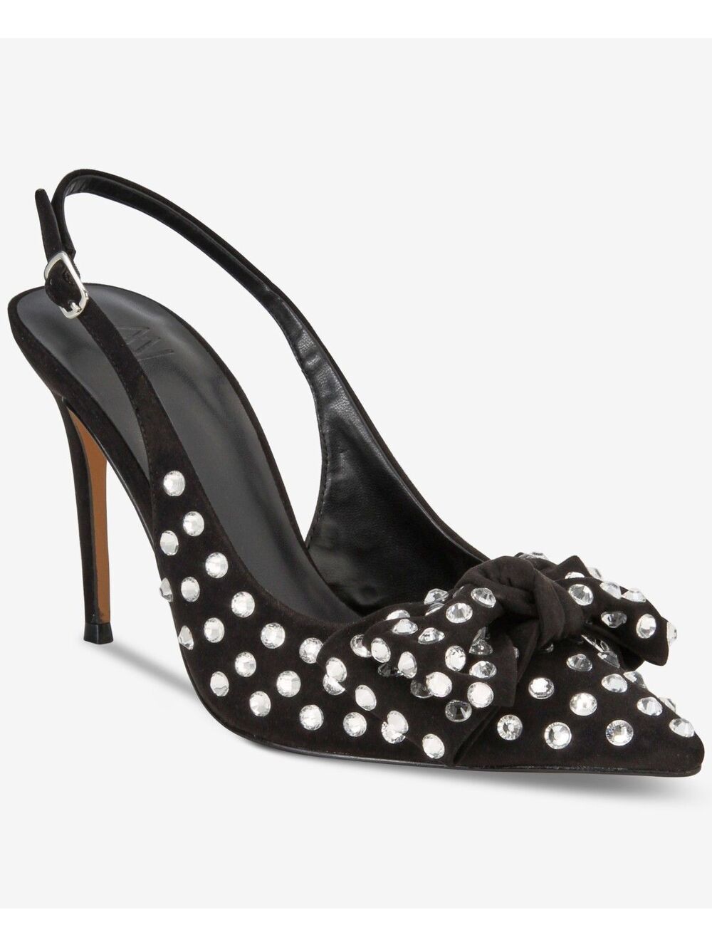 Aaj by Aminah Gemma Bow Slingback Pumps - Black Gem 10.5M ($220)